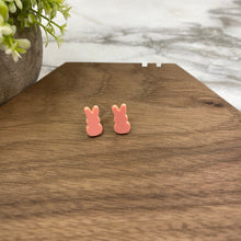 Load image into Gallery viewer, Acrylic Stud Earrings - Easter - Bunny - Coral