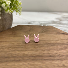 Load image into Gallery viewer, Acrylic Stud Earrings - Easter - Bunny Head - Pink