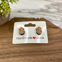 Load image into Gallery viewer, Wooden Stud Earrings - Succulent #4