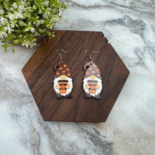 Load image into Gallery viewer, Wooden Dangle Earrings - Fall - Gnome Coffee