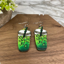 Load image into Gallery viewer, Wooden Dangle Earrings - St. Patrick’s Day - #12