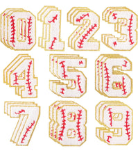 Load image into Gallery viewer, Chenille Patches - Baseball Numbers