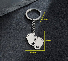 Load image into Gallery viewer, Keychain - Feet Heart