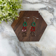 Load image into Gallery viewer, Acrylic Dangle Earrings - Christmas Tree Stocking Gingerbread