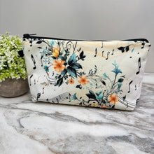 Load image into Gallery viewer, Pouch - Music Notes Floral