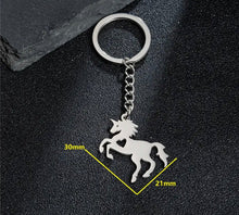 Load image into Gallery viewer, Keychain - Jumping Unicorn