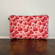 Load image into Gallery viewer, Pouch - Hearts, All Pink Knit