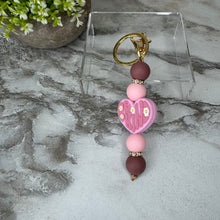 Load image into Gallery viewer, Keychain - Silicone Bead - Be Kind, Mauve