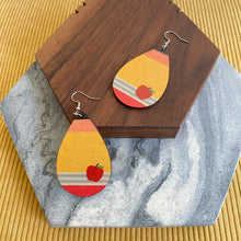 Load image into Gallery viewer, Wooden Teardrop Earrings - Pencil Teacher