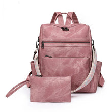 Load image into Gallery viewer, Denim Suede Brooke Backpack + Pouch