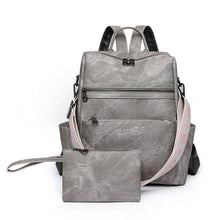 Load image into Gallery viewer, Denim Suede Brooke Backpack + Pouch