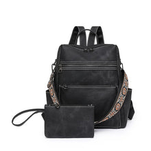 Load image into Gallery viewer, Denim Suede Brooke Backpack + Pouch