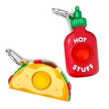 Load image into Gallery viewer, OMG Mega Pop Best Friend Keychain Toy - Taco &amp; Hot Sauce