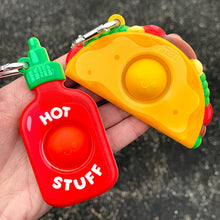 Load image into Gallery viewer, OMG Mega Pop Best Friend Keychain Toy - Taco &amp; Hot Sauce