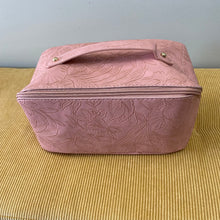 Load image into Gallery viewer, Oversized Lay Flat Cosmetic Bag - Embossed Floral