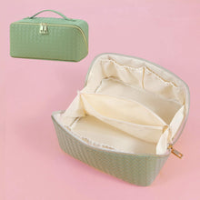 Load image into Gallery viewer, Oversized Lay Flat Cosmetic Bag - Woven Solids