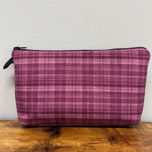 Load image into Gallery viewer, Pouch - Plaid Burgundy