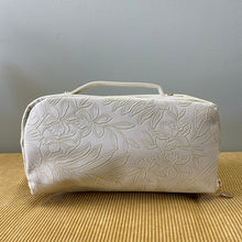 Load image into Gallery viewer, Oversized Lay Flat Cosmetic Bag - Embossed Floral