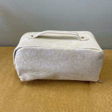 Load image into Gallery viewer, Oversized Lay Flat Cosmetic Bag - Embossed Floral