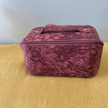 Load image into Gallery viewer, Oversized Lay Flat Cosmetic Bag - Embossed Floral