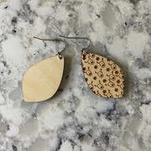 Load image into Gallery viewer, Wooden Specialty Drop Earrings - Tiny Reindeer Faces