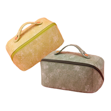 Load image into Gallery viewer, Oversized Lay Flat Cosmetic Bag, Acid Wash