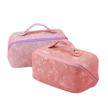 Load image into Gallery viewer, Oversized Lay Flat Cosmetic Bag, Acid Wash