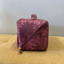 Load image into Gallery viewer, Oversized Lay Flat Cosmetic Bag - Embossed Floral