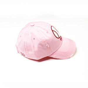 Distressed Pink "Baseball Glitter" Cap