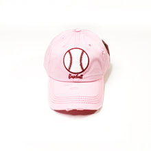 Load image into Gallery viewer, Distressed Pink &quot;Baseball Glitter&quot; Cap